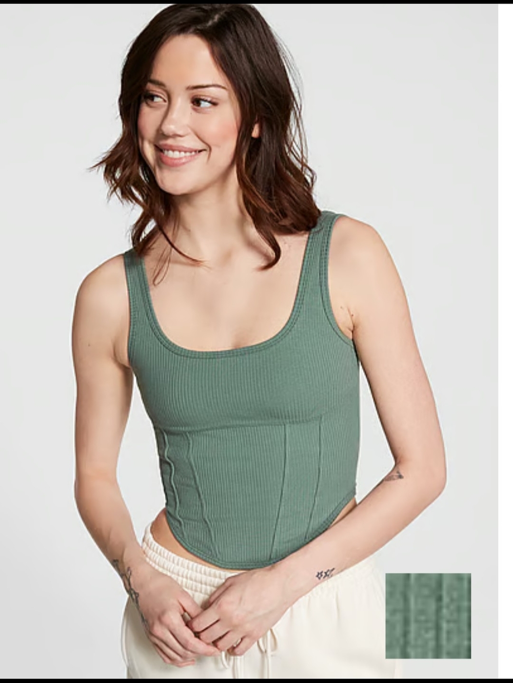 PINK Victoria's Secret Cinched Waist Corset Tank 🆕